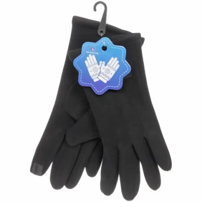 Перчатки женские с утеплителем «MINAKU», цвет черный, размер 23*8,5см, (пакет с подвесом)