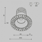 Встраиваемый светильник Maytoni Technical Dip DL121-15W-3K-TRS-W