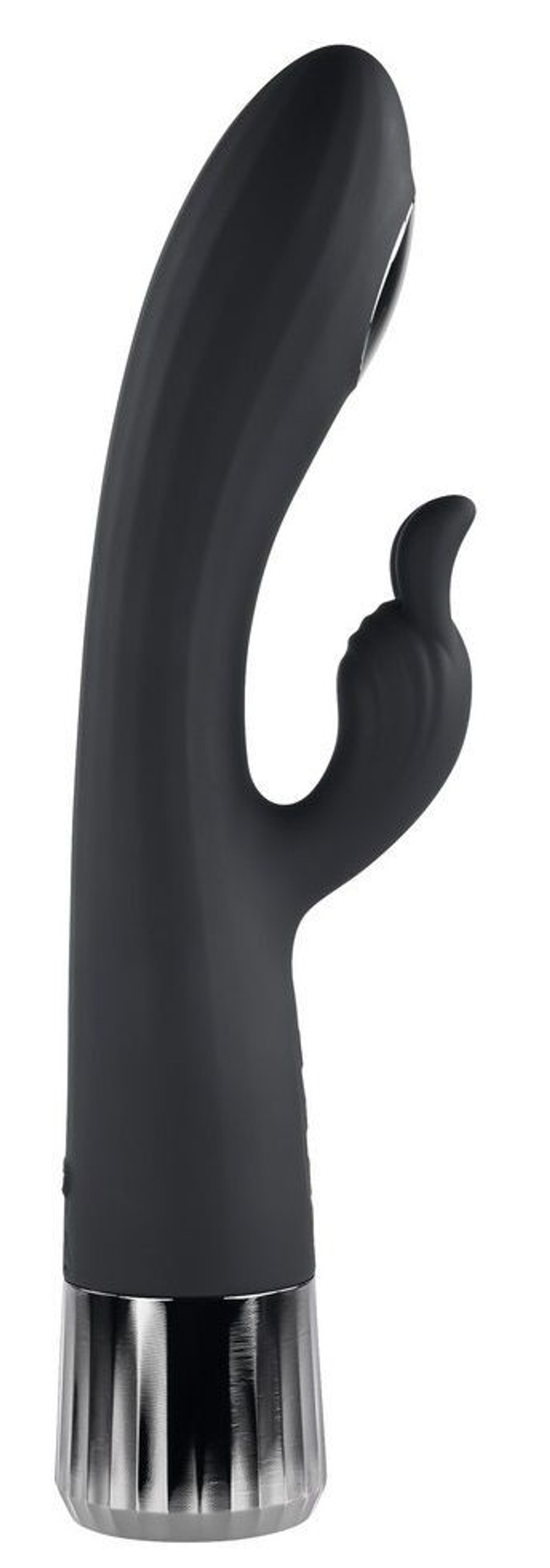 Черный вибростимулятор-кролик Heat Up & Chill - 24,13 см. (Цвет: черный)