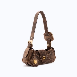 MANC КОЖАНАЯ СУМКА "AURORA MINI", КОРИЧНЕВЫЙ
