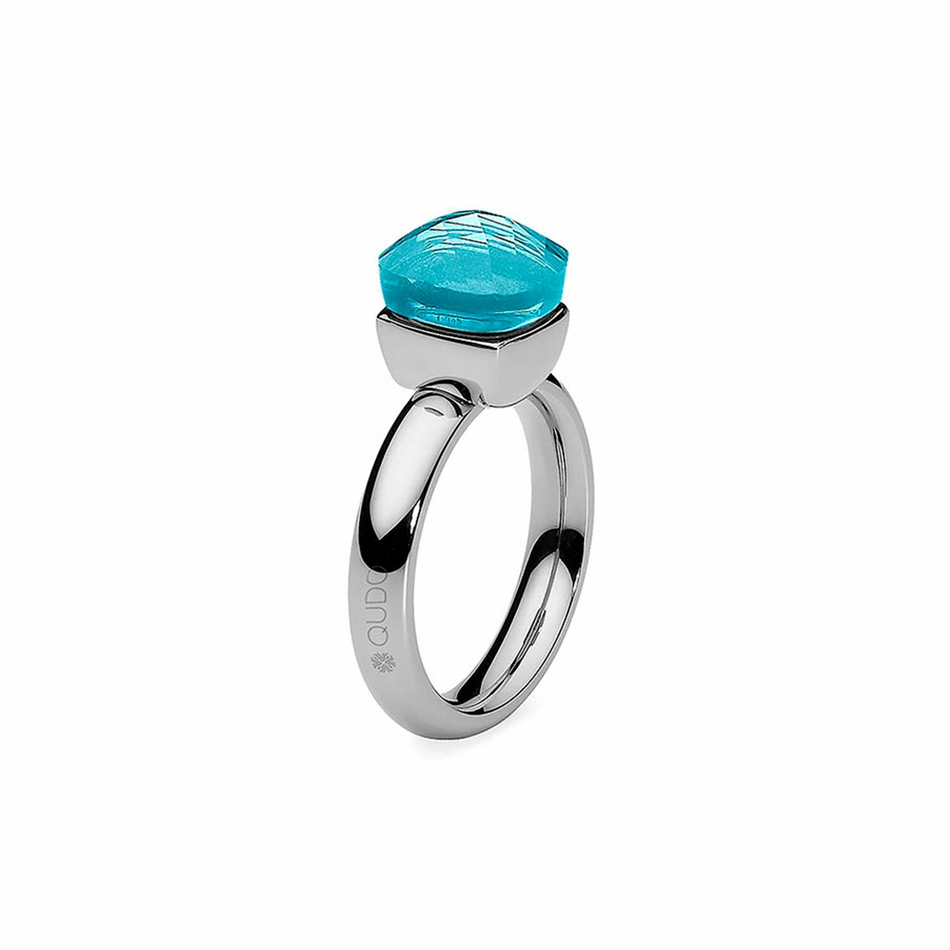 Кольцо Qudo Firenze aqua 18.5 мм 610075/18.4 BL/S