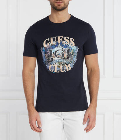 Футболка SS CN MULTI LOGO GUESS - темно-синий(M3BI70 K6XN4)