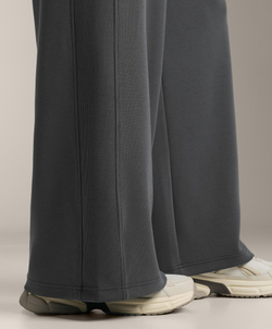 OYSHO Брюки прямого кроя с ребристой отделкой и модала, асфальтовый