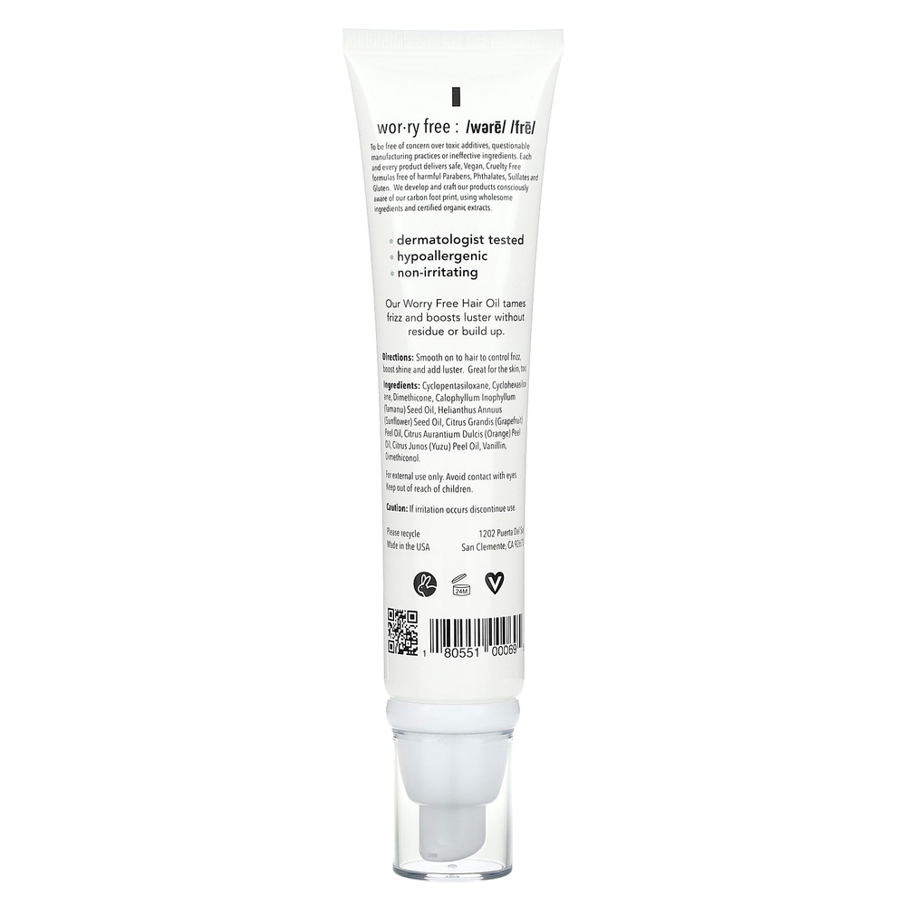 Original Sprout, Worry Free, масло для волос, 120 мл (4 жидк. унц.)