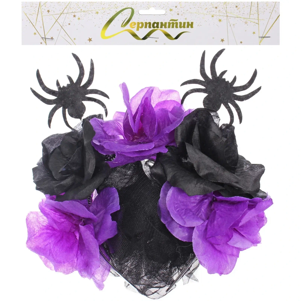 Ободок карнавальный «Helloween - Пауки», микс