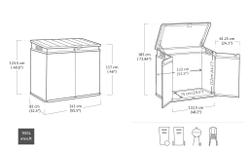 Уличный ящик пластиковый Keter Elite Store 1150 л
