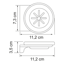 Kammel K-8329WHITE Мыльница стеклянная