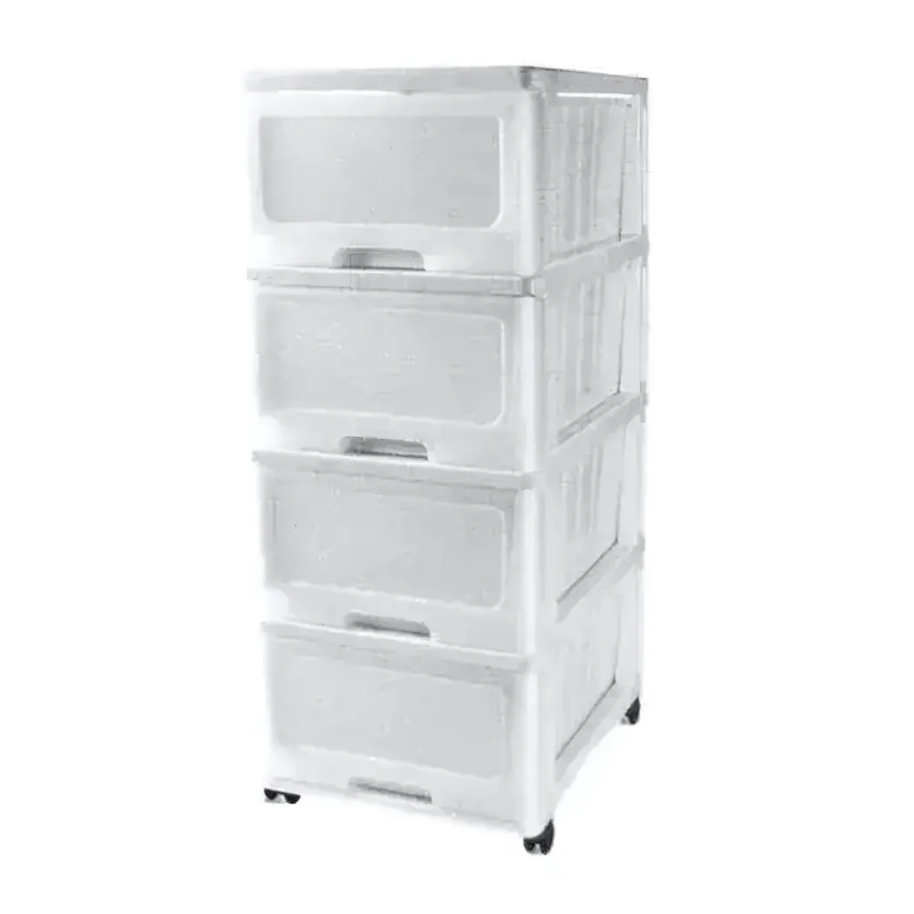 Комод 4-х секционный КЛИЕР белый (40*50cm)