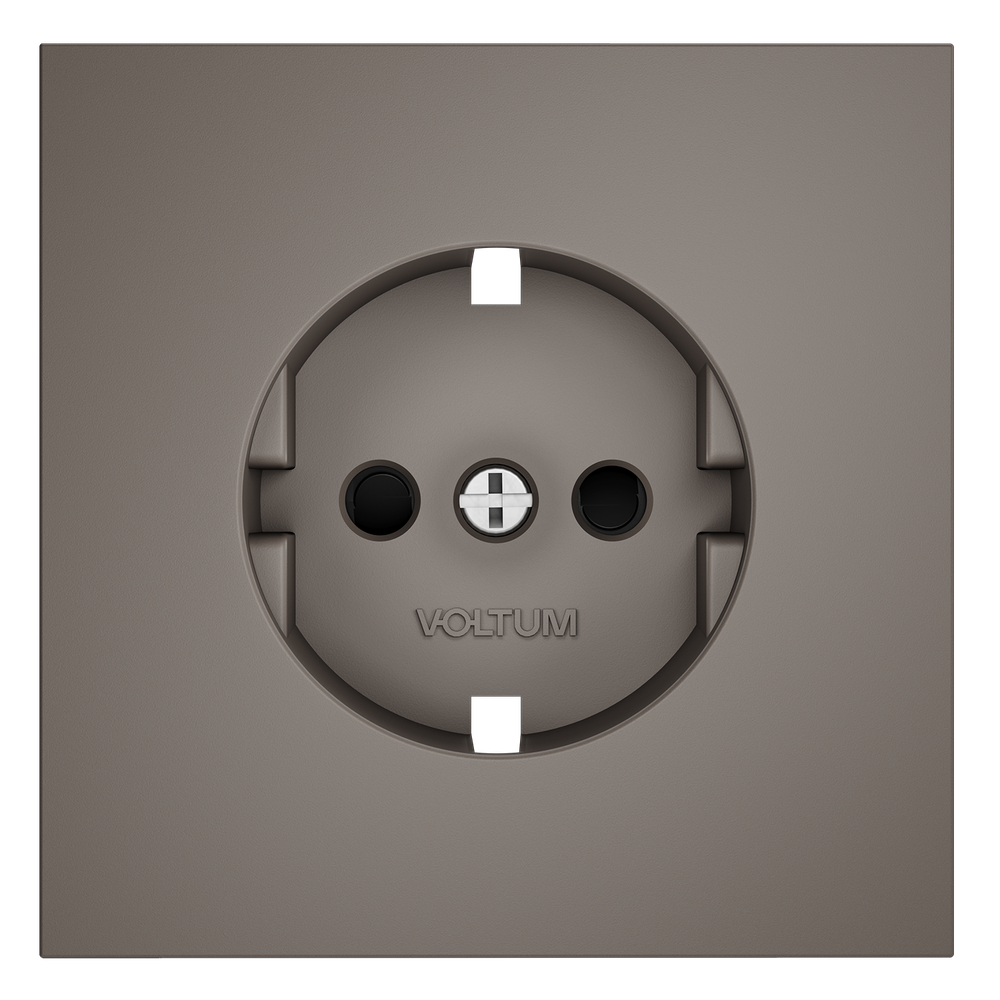 Накладка для розетки с заземлением и защитными шторками, S70 (капучино)