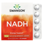 Swanson, NADH, перечная мята, 10 мг, 30 пастилок