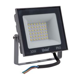 ULF-F23-30W-6500K IP65 160-240V GREY Прожектор светодиодный. Дневной свет 6500K. Корпус серый. TM Uniel