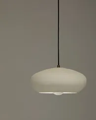 Подвесной светильник Inda из металла в белом цвете, Ø 30 см