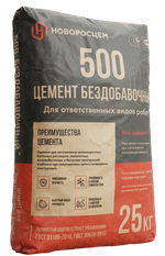 Цемент Новороссийский ЦЕМ I 42,5Н (ПЦ 500 Д-0) / Мешок 25 кг