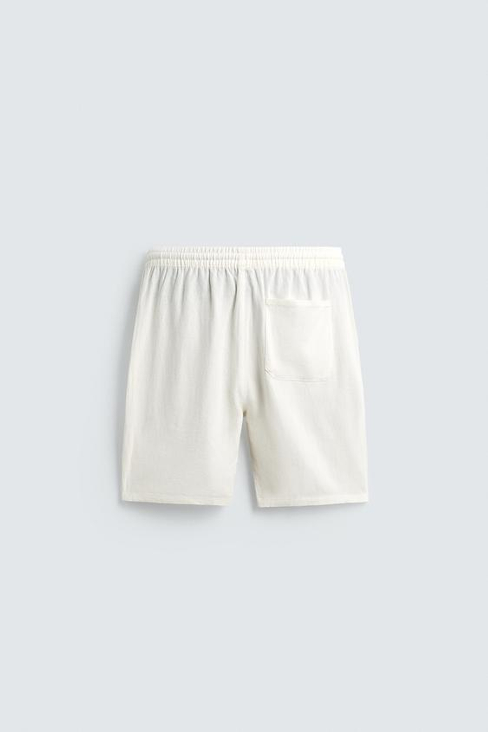 ZARA БЕРМУДЫ RELAXED FIT ИЗ ВИСКОЗЫ И ЛЬНА, БЕЛЫЙ