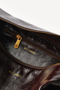 ZARA X WILLY CHAVARRIA КОЖАНЫЙ КЛАТЧ XXL, КОРИЧНЕВЫЙ