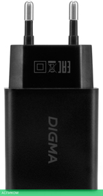 Сетевое зарядное устройство Digma DGW2D черный (DGW2D0F110BK)