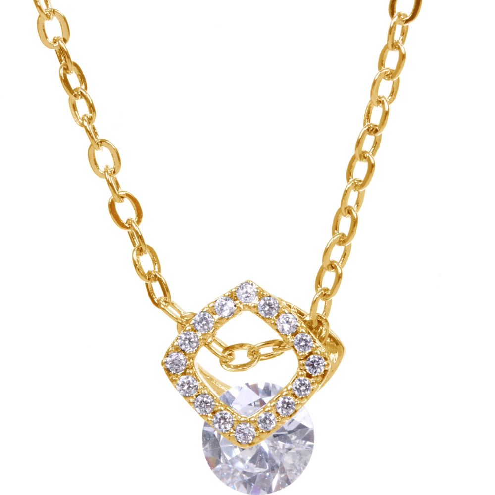 Подвеска из гиппоалергенного сплава со стразами «ЭКЛАТТО», цвет серебро и золото, d-20см/1см