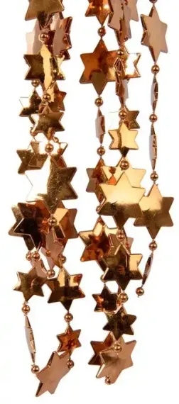 Бусы пластиковые Звезды 2.6*270 см., медные, Kaemingk (000491)