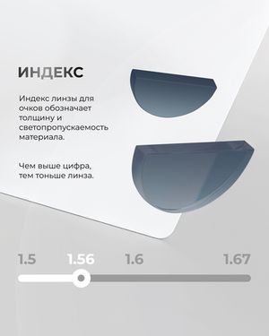 Фотохромная линза Transition Clear Vision индекс 1.56