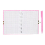 Блокнот детский Basir на замке, с ручкой, формат А6, серия "Девочка", переплет 7БЦ, 15*11 см, 48 листов, ассорти