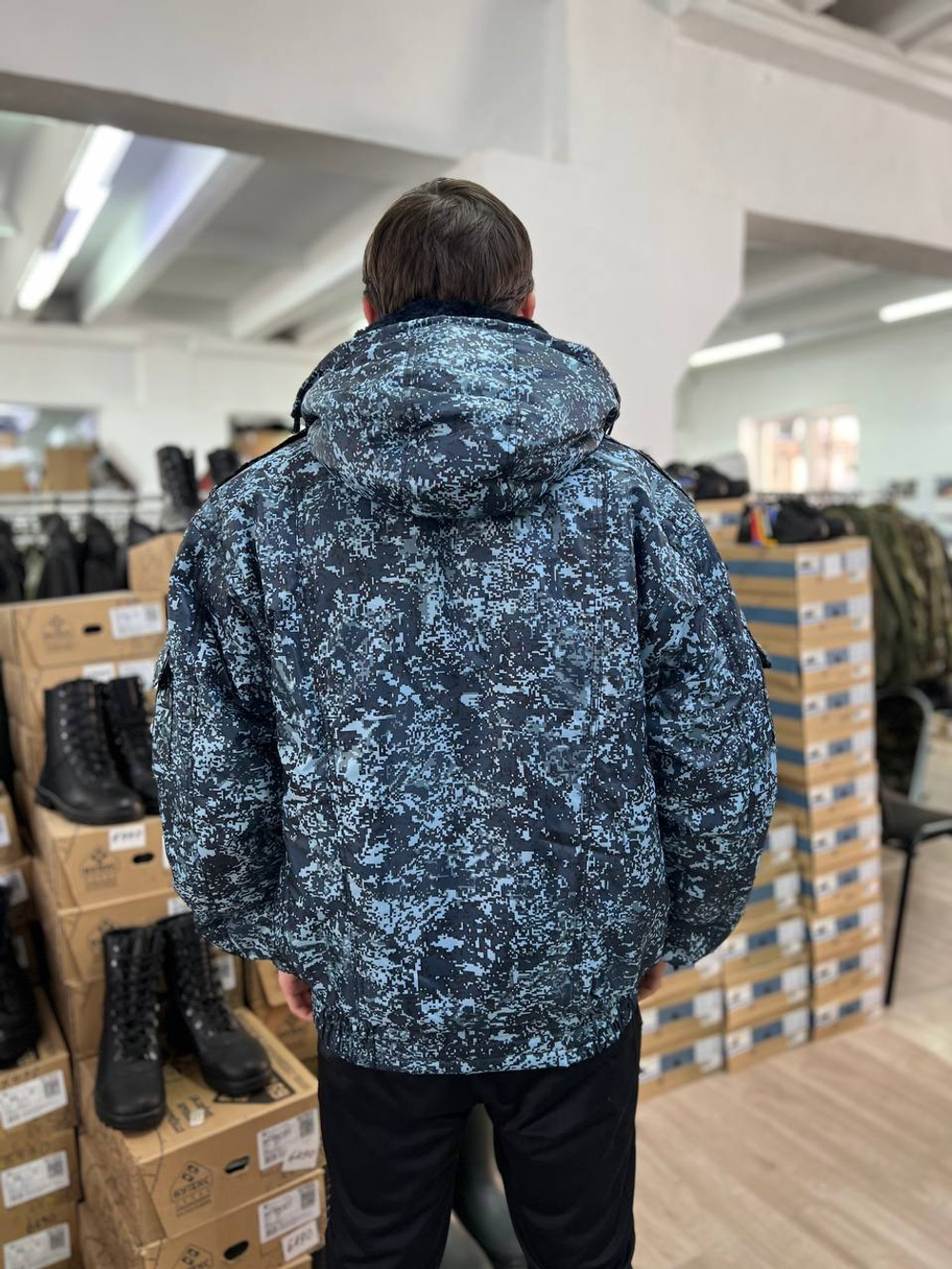 Куртка зимняя / синяя цифра