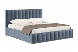 Кровать Виола с подъёмным механизмом 180х200, велюр, темно-серый