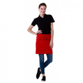 Фартук официанта короткий красный