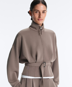 Oysho Мягкая куртка облегающего кроя, серо-коричневый