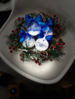 Новогодняя ёлочная игрушка с печатью логотипа, 1шт №1911