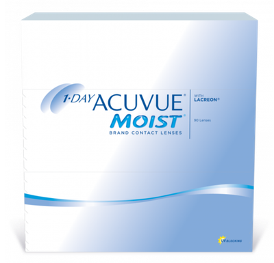 Однодневные контактные линзы 1-Day Acuvue Moist (уп. 90 линз)