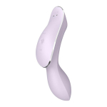 Сиреневый вибромассажер 17,4см с вакуумной стимуляцией Satisfyer Curvy Trinity 2