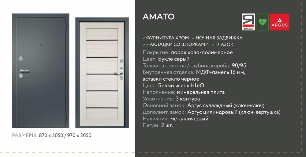 Описание и характеристики Аргус Амато