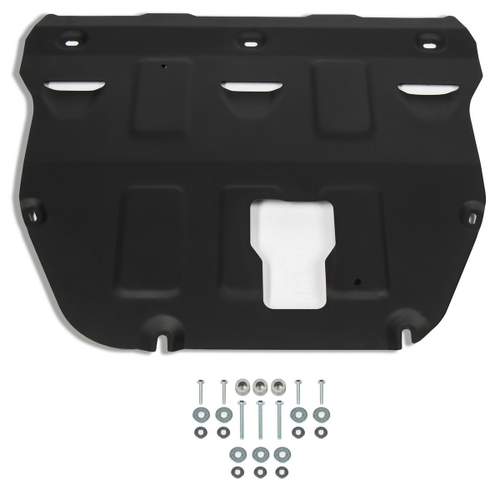 Защита картера и КПП АвтоБроня для Hyundai Sonata VIII DN8 (V - 2.0; 2.5) 2019-н.в./Kia K5 (V - 2.0; 2.5) 2020-н.в., штампованная, сталь 1.8 мм, с крепежом, 111.02383.1