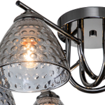 Потолочный светильник 6х60Вт E27, металл/стекло, черный