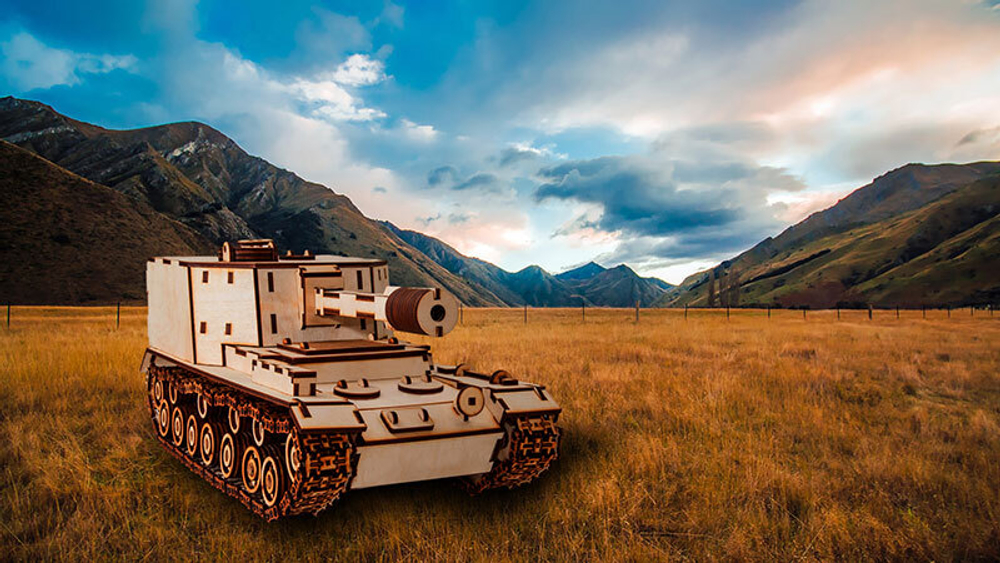 Артиллерийская установка Танк Сау-212 от EWA - Деревянный конструктор ,3D пазл, сборная модель, военная техника