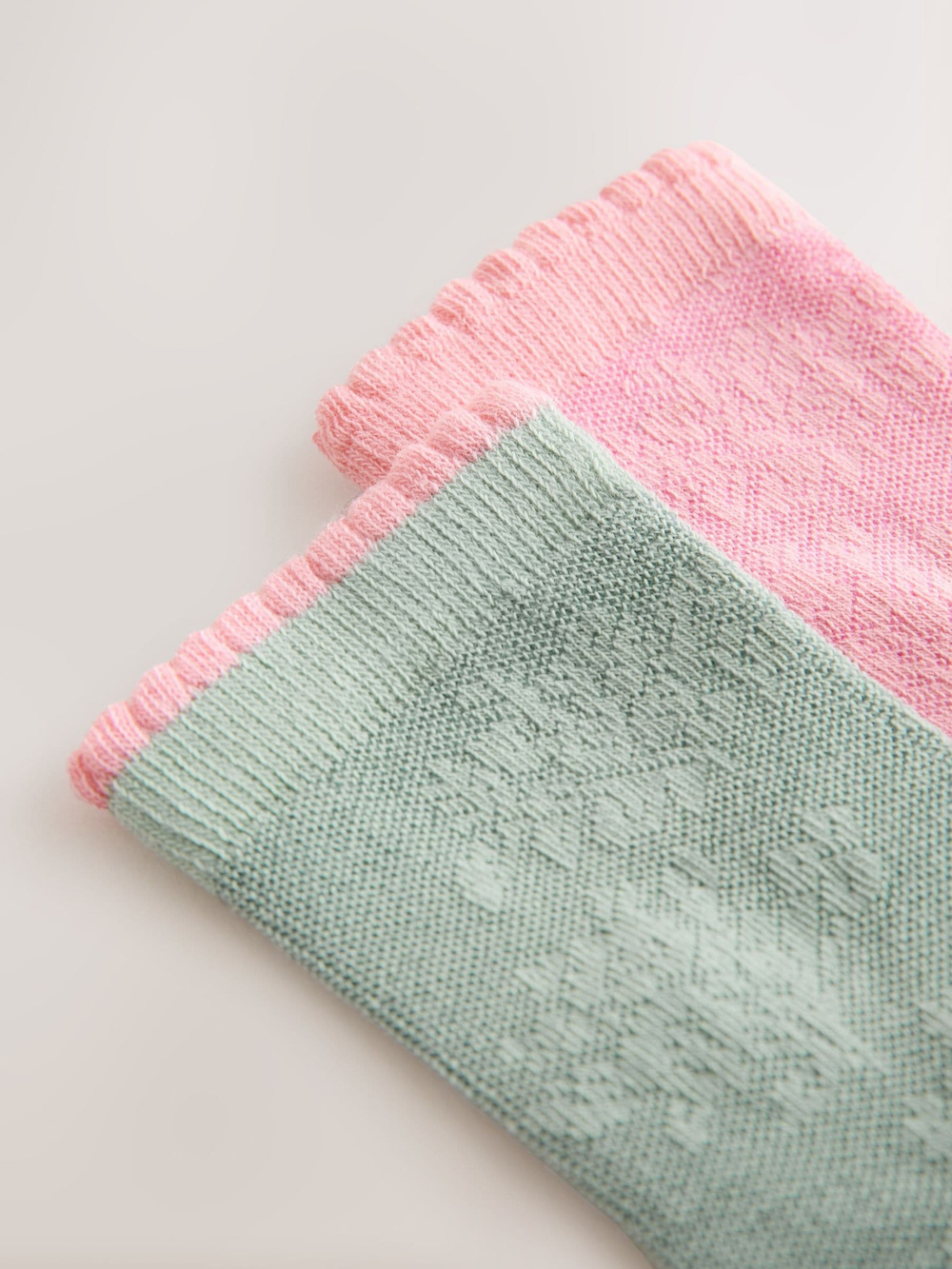 Носки хлопковые для девочки Next AU3-117, 2 шт., Розовый, Хаки