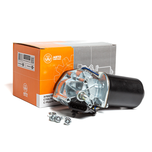 Привод стеклоочистителя (мотор-редуктор), ВАЗ, диаметр вала 12 мм, евро-разъем, 12 В