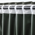 Комплект штор IKEA ROSENMANDEL (РОЗЕНМАНДЕЛ), Темно-зеленый, 135х250 см, 2 шт