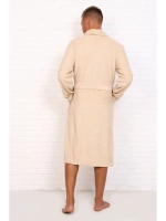Халат мужской махровый "Элит" с воротником шалькой, цвет: 022-Бежевый