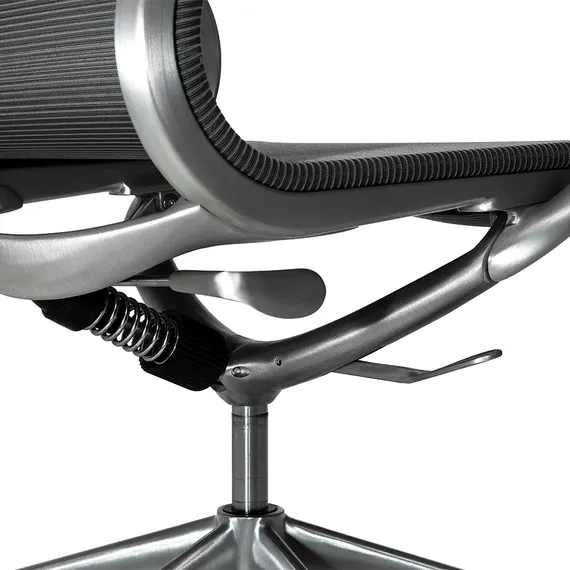 Офисное кресло Mercury LB, серая сетка, матовый алюминий