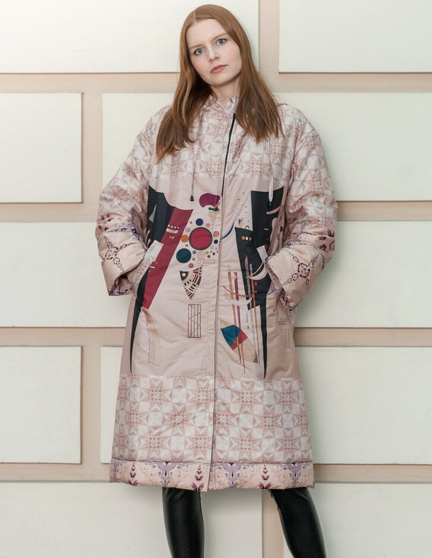Пальто "Кандинский", по мотивам абстрактной живописи Василий Кандинского