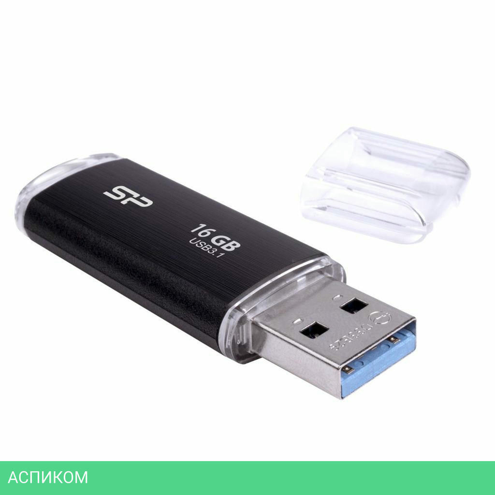 USB Flash-накопитель Silicon-Power Blaze B02 16Gb черный (SP016GBUF3B02V1K)