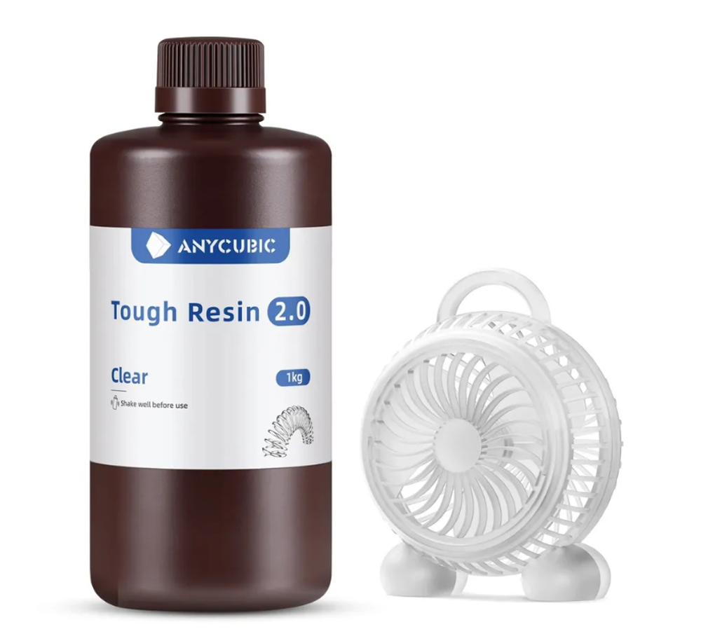 Фотополимерная смола Anycubic Flexible Tough Resin 2.0 (1 л), прозрачная
