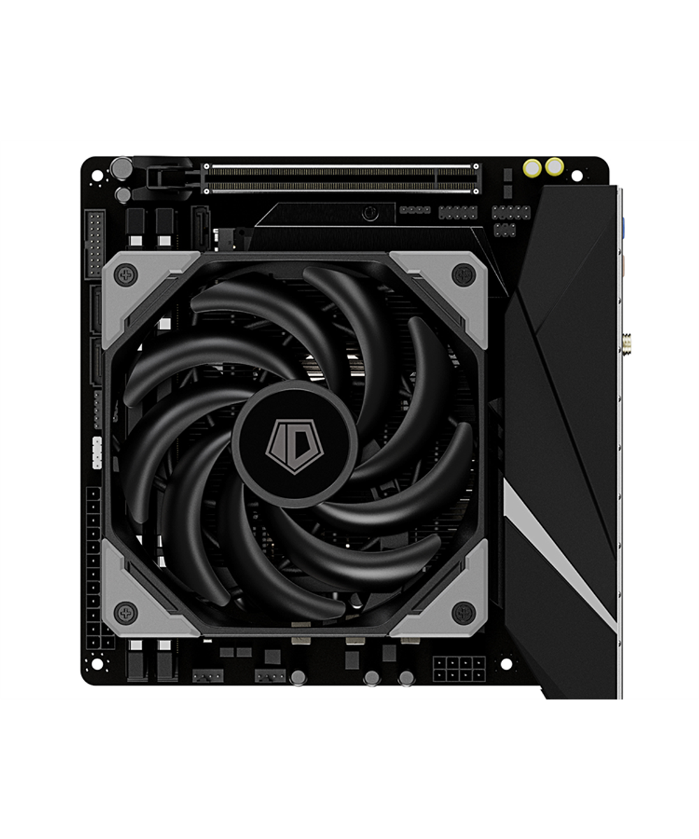 ID-COOLING IS-50X V3 LGA1700/1200/115X/AM5/AM4 низкопрофильный высота 56mm (27шт/кор, TDP 130W, PWM, 5 тепл.трубки прямого контакта, FAN 120mm, черный) BOX
