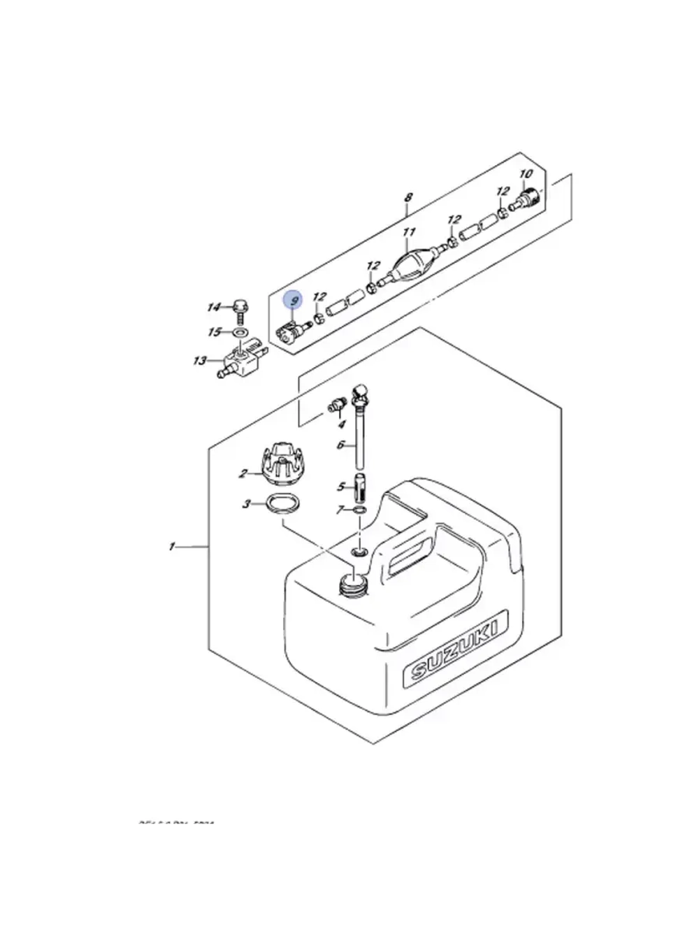 Коннектор топливного шланга 65750-87J11-000