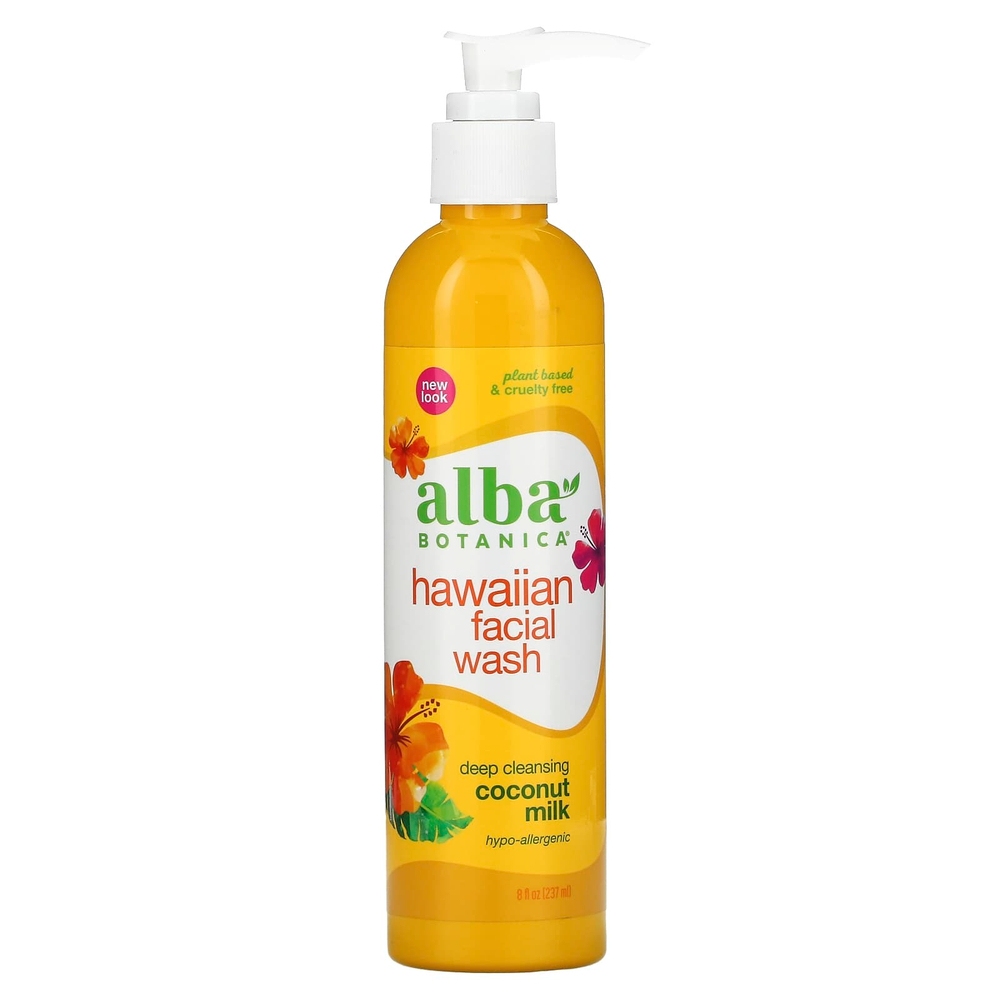 Alba Botanica, гавайское средство для умывания, с кокосовым молоком для глубокого очищения, 237 мл (8 жидк. унций)