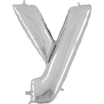 Шар фольгированный Буква У 66 см (Серебряный)