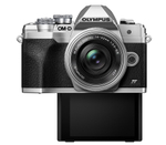Беззеркальный фотоаппарат OM System OM-D E-M10 Mark IV Kit 14-42 EZ + 40-150 R, серебристый