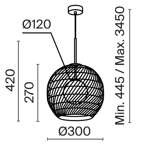 Подвесной светильник Maytoni MOD204PL-01B1
