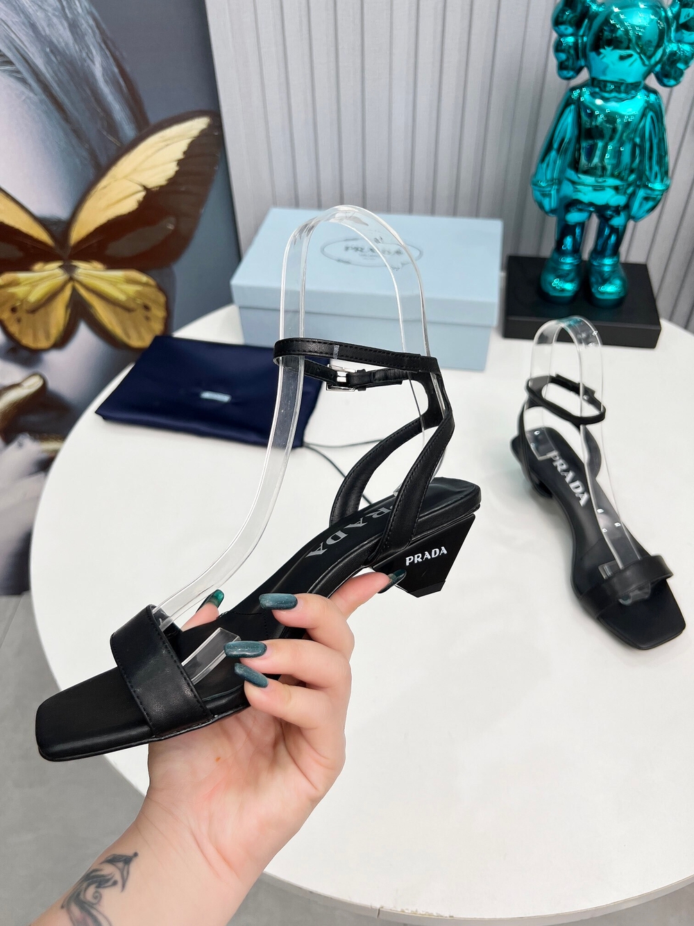 Prada Satin Sandals